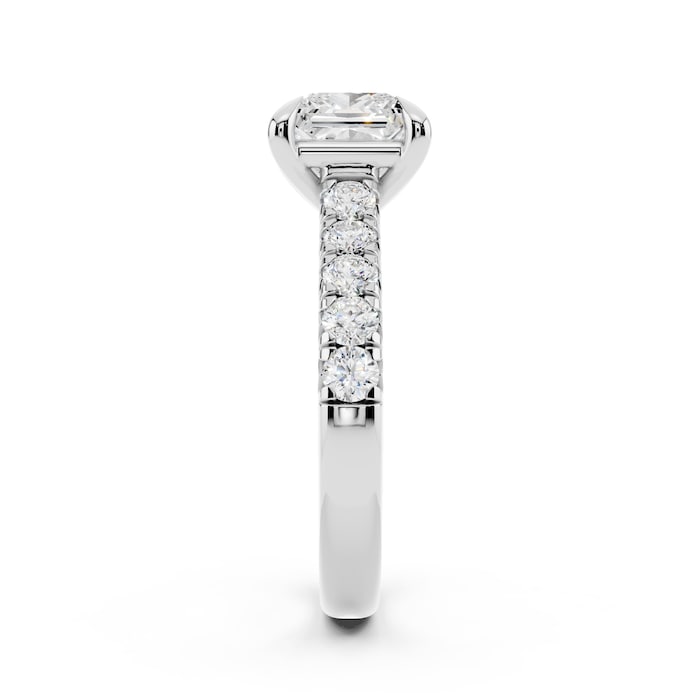 WOS Platinum 1.50cttw Diamond Princess Cut Engagement Ring