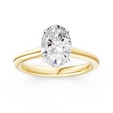 WOS 18K Yellow Gold 1.00cttw Diamond Oval Cut Hidden Halo Engagement Ring  - Ring Size 4