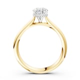 WOS 18K Yellow Gold 1.00cttw Diamond Oval Cut Hidden Halo Engagement Ring  - Ring Size 4