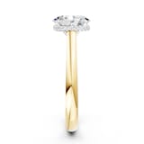 WOS 18K Yellow Gold 1.00cttw Diamond Oval Cut Hidden Halo Engagement Ring  - Ring Size 4
