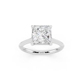 WOS Platinum 2.00cttw Diamond Princess Cut Solitaire Engagement Ring