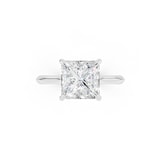 WOS Platinum 2.00cttw Diamond Princess Cut Solitaire Engagement Ring