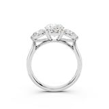 WOS Platinum 2.00cttw Diamond Oval Cut 3 Stone Engagement Ring - Ring Size 6.5