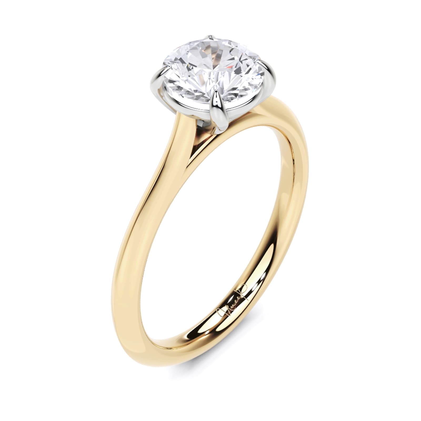 WOS 18K Yellow Gold 1.00cttw Diamond Solitaire Engagement Ring