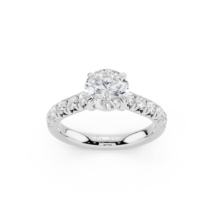 WOS Platinum 1.00cttw Diamond Engagement Ring