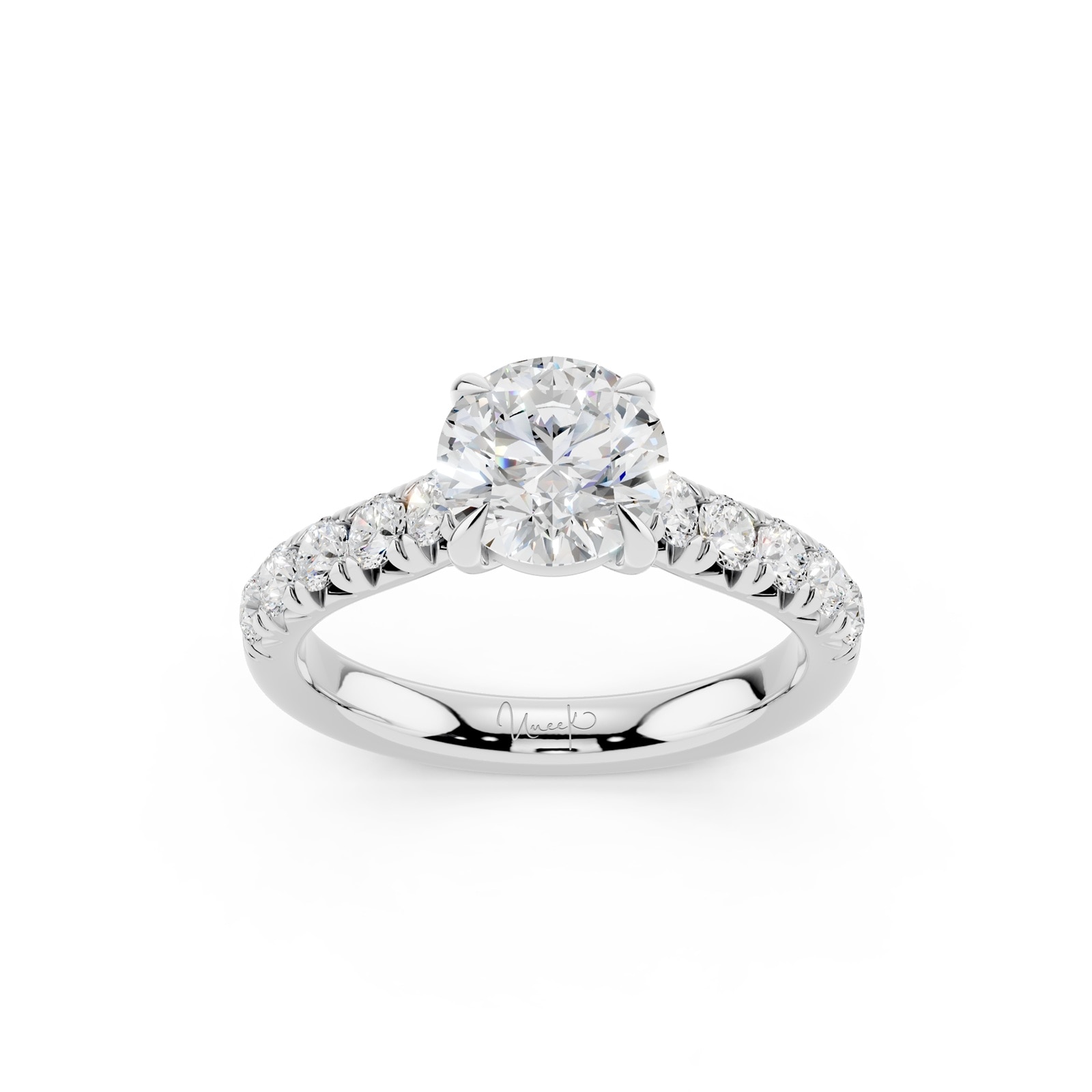 WOS Platinum 1.00cttw Diamond Engagement Ring