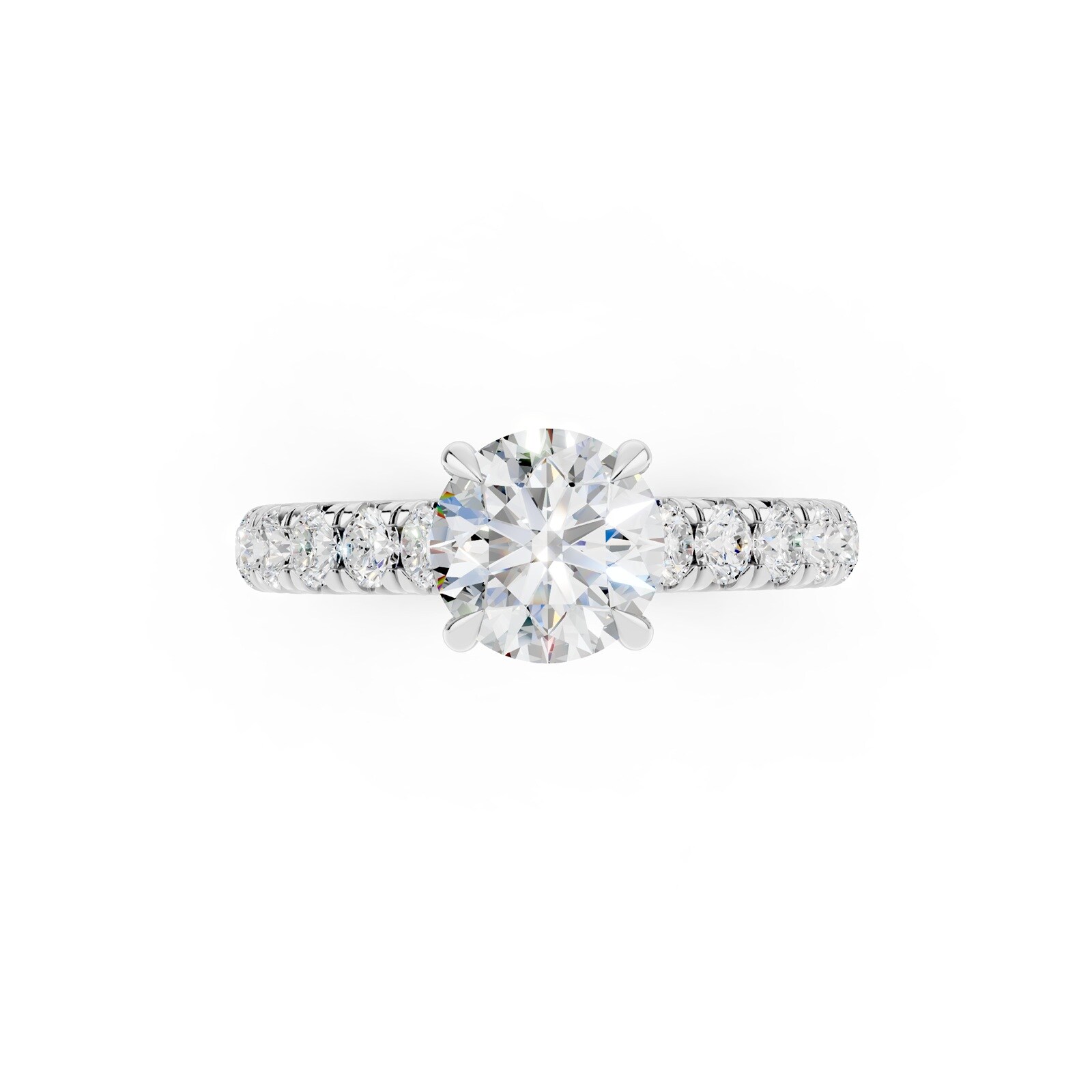 WOS Platinum 1.00cttw Diamond Engagement Ring