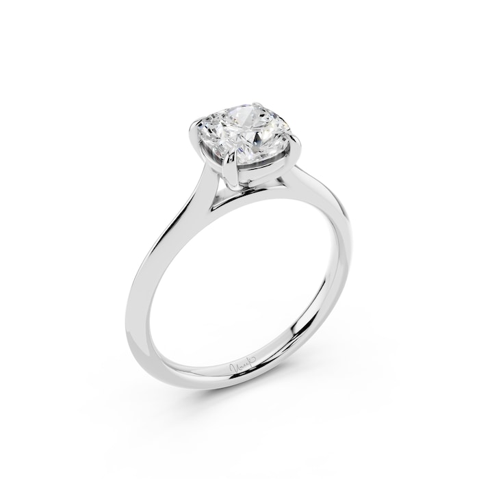 WOS Platinum 1.00cttw Diamond Cushion Cut Solitaire Engagament Ring - Ring Size 6