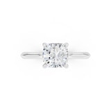 WOS Platinum 1.00cttw Diamond Cushion Cut Solitaire Engagament Ring - Ring Size 6