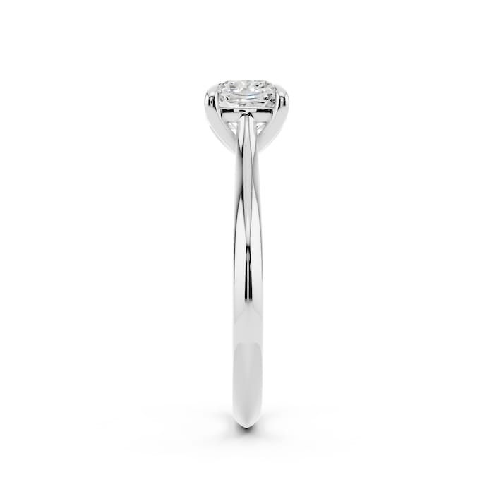 WOS Platinum 1.00cttw Diamond Cushion Cut Solitaire Engagament Ring - Ring Size 6