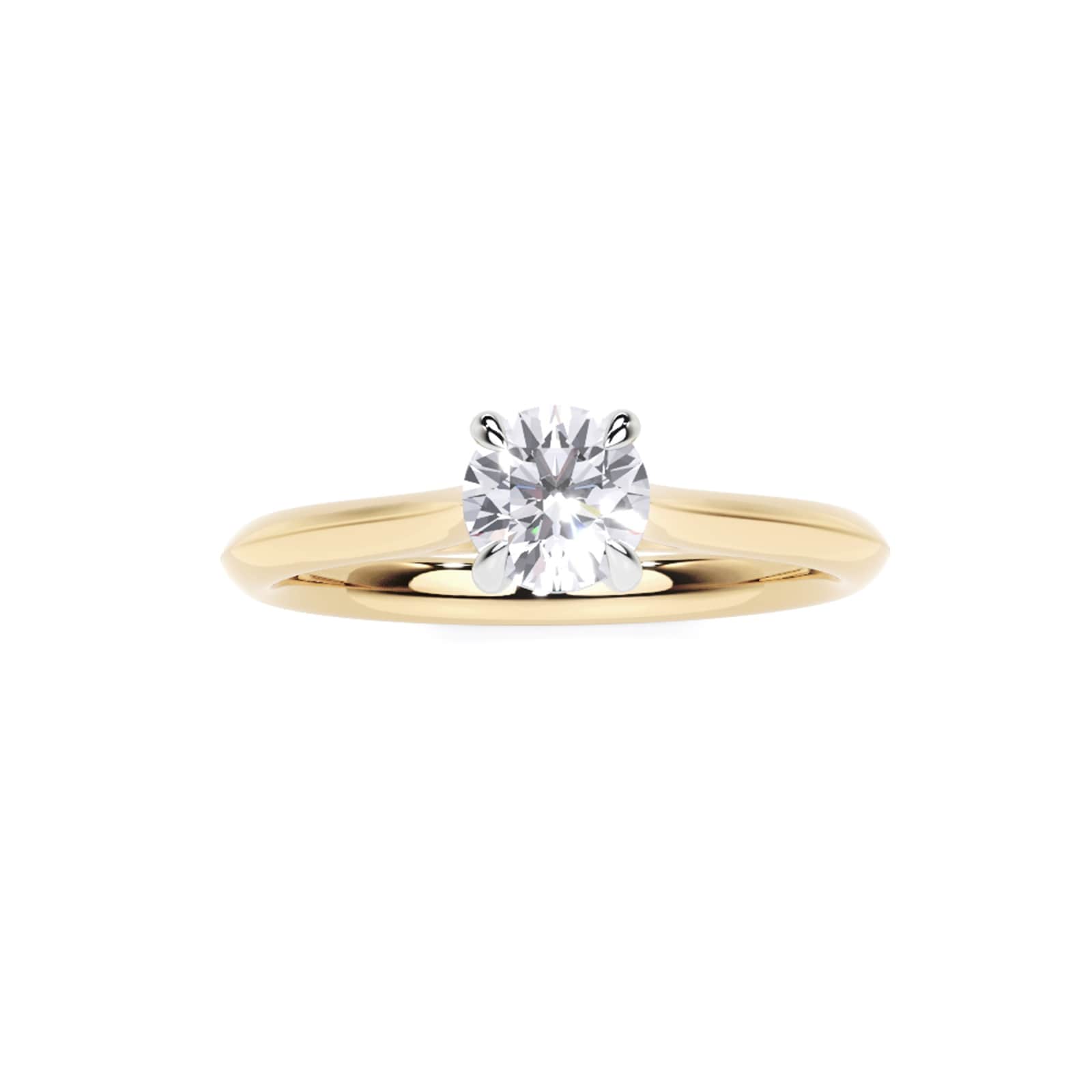 WOS 18K Yellow Gold 0.50cttw Diamond Solitaire Engagement Ring