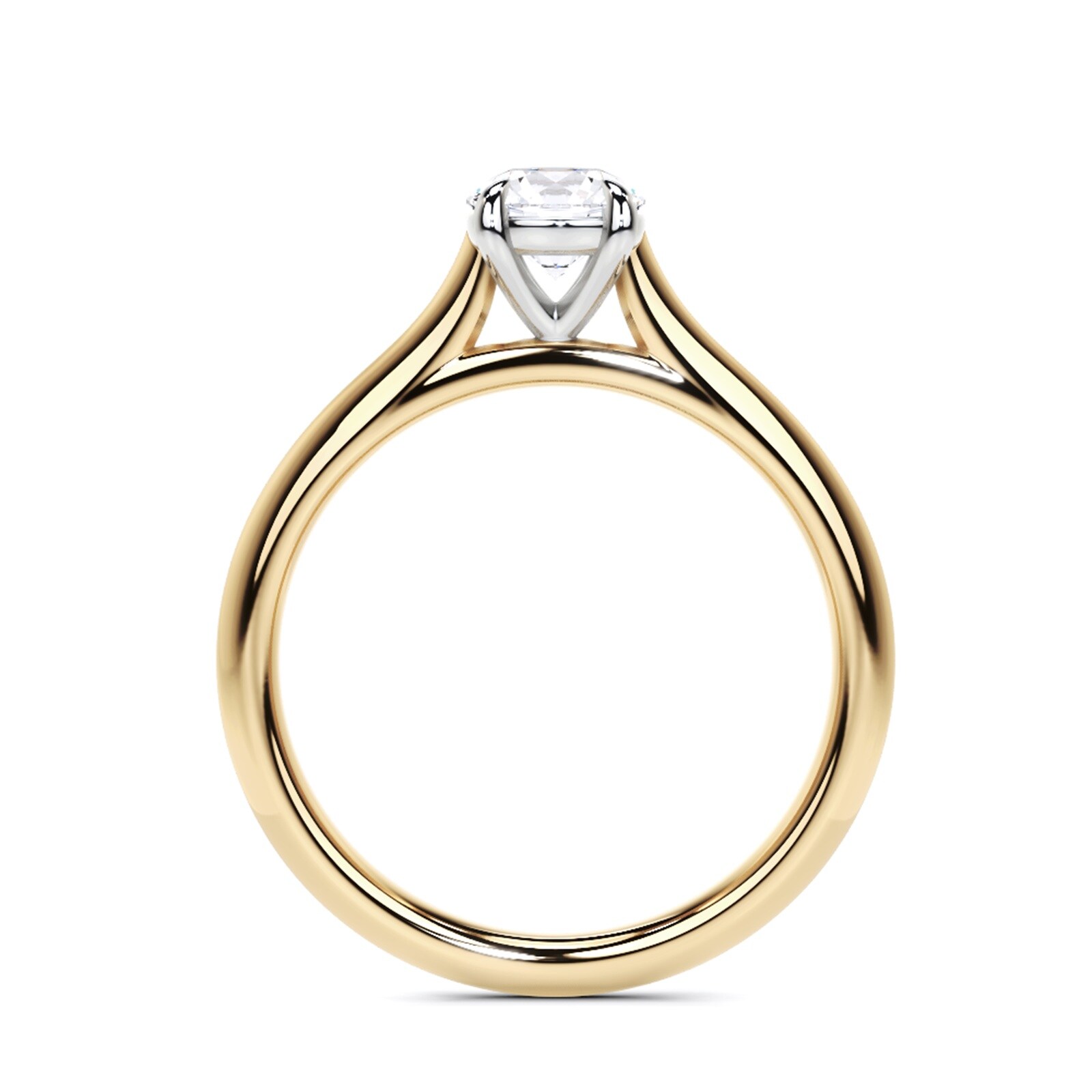WOS 18K Yellow Gold 0.50cttw Diamond Solitaire Engagement Ring