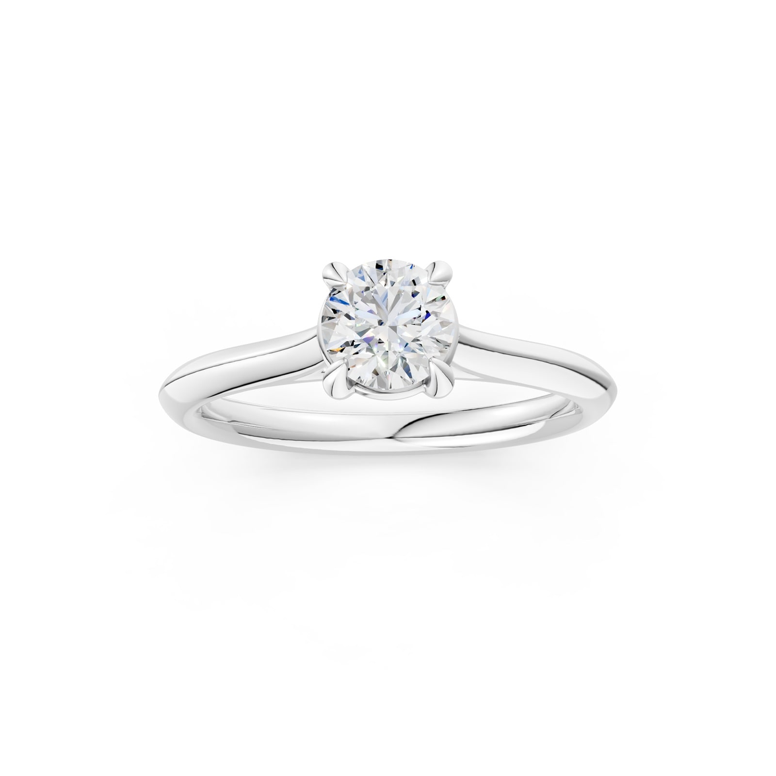 WOS Platinum 0.50cttw Diamond Solitaire Engagement Ring