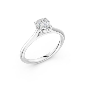 WOS Platinum 0.50cttw Diamond Solitaire Engagement Ring