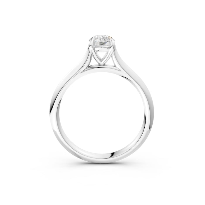 WOS Platinum 0.50cttw Diamond Solitaire Engagement Ring - Ring Size 5.5