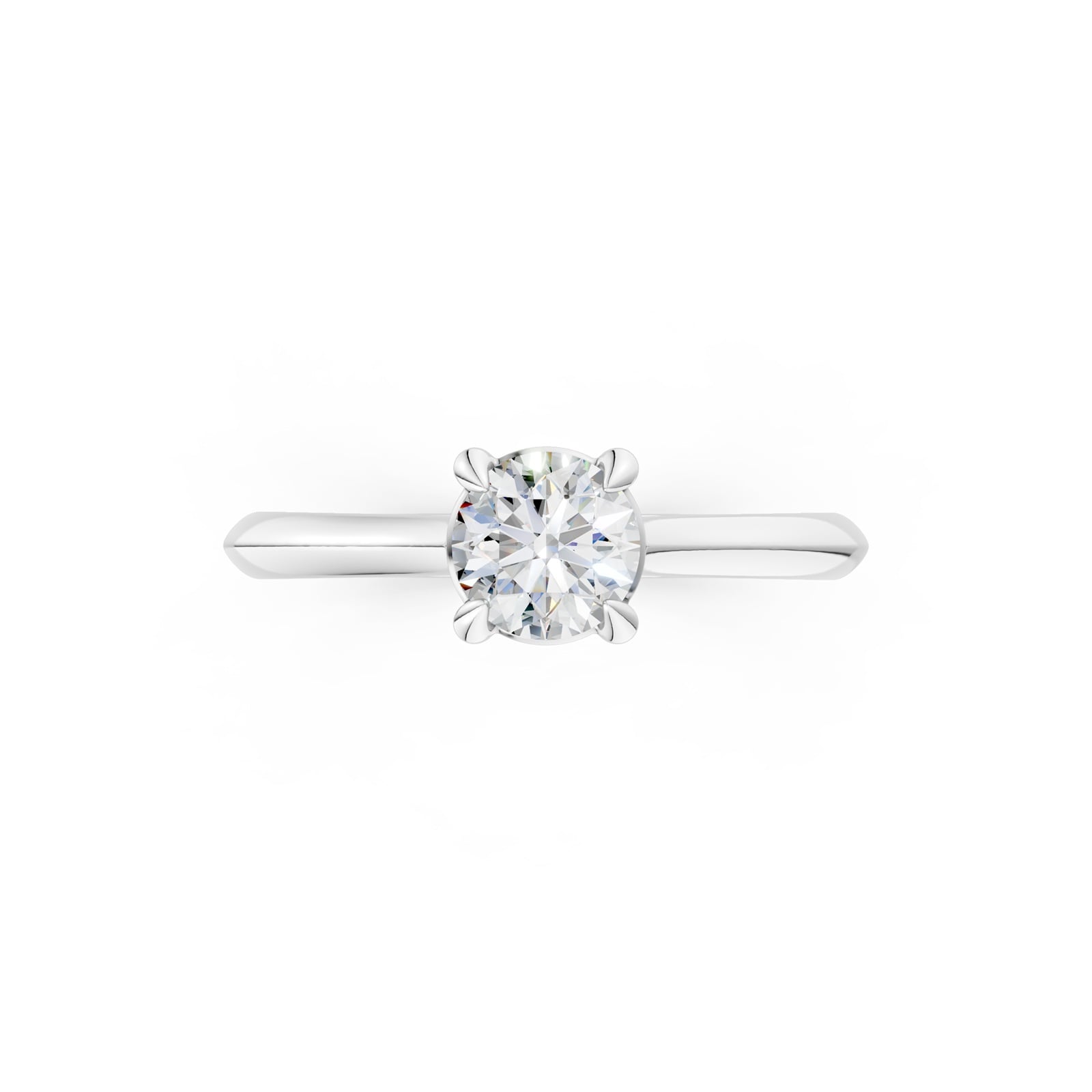 WOS Platinum 0.50cttw Diamond Solitaire Engagement Ring - Ring Size 5.5
