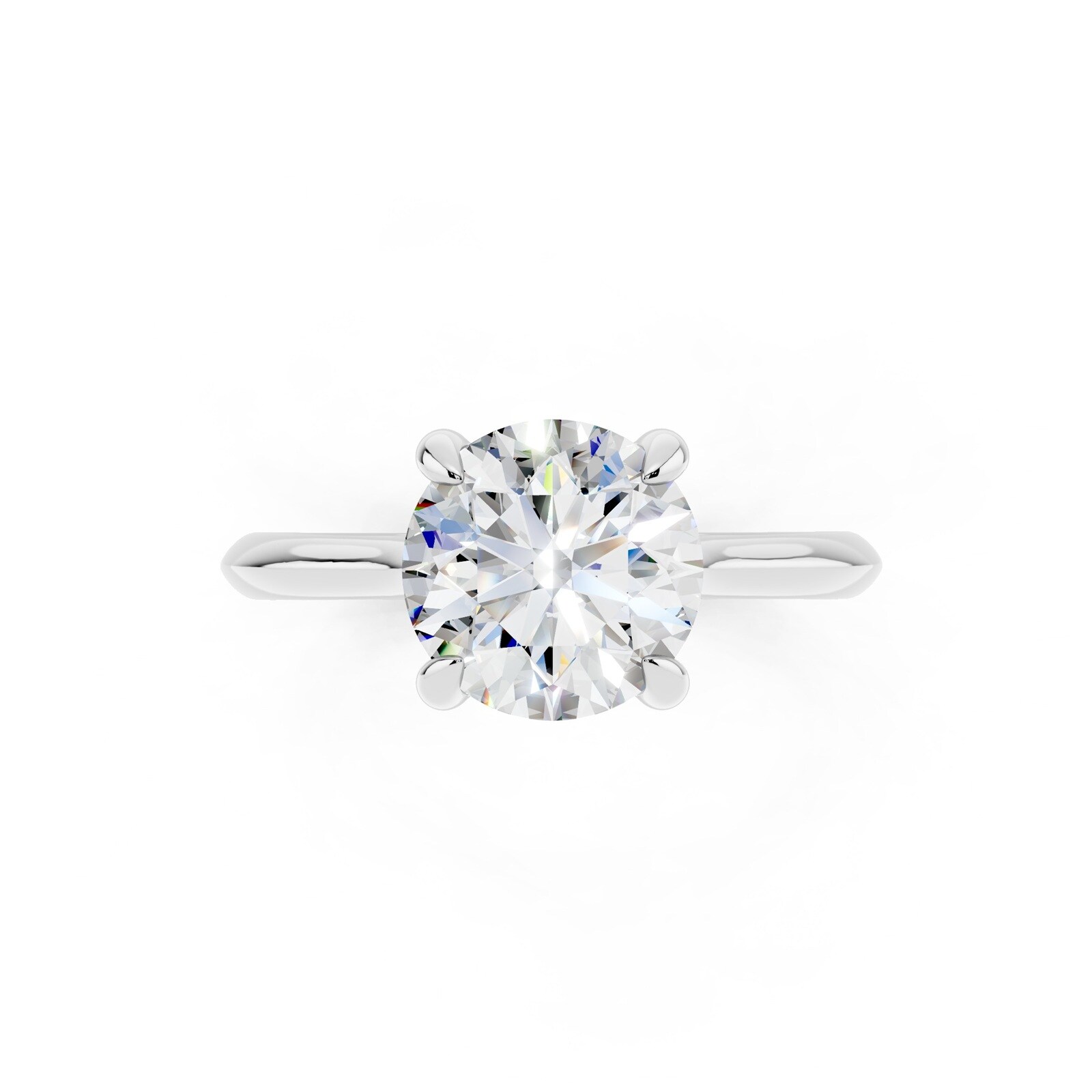 WOS Platinum 1.00cttw Diamond Solitaire Engagament Ring