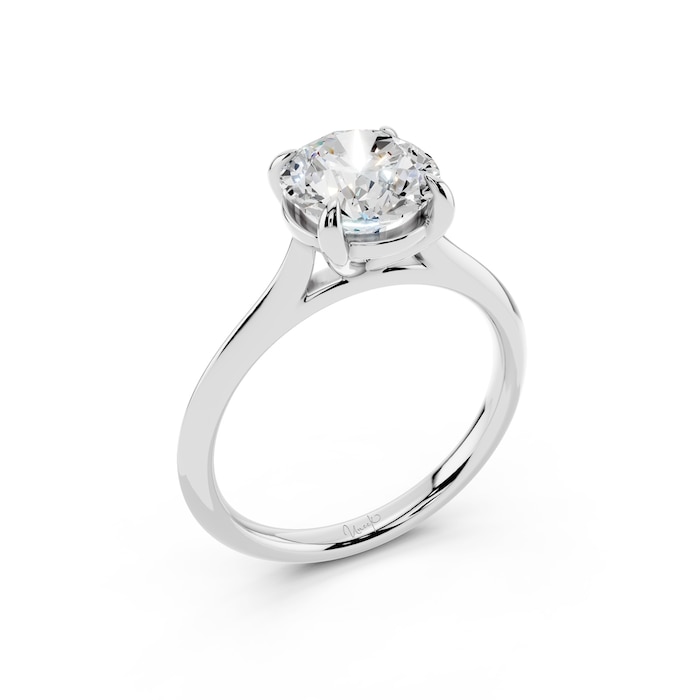 WOS Platinum 1.50cttw Diamond Solitaire Engagement Ring - Ring Size 4.5