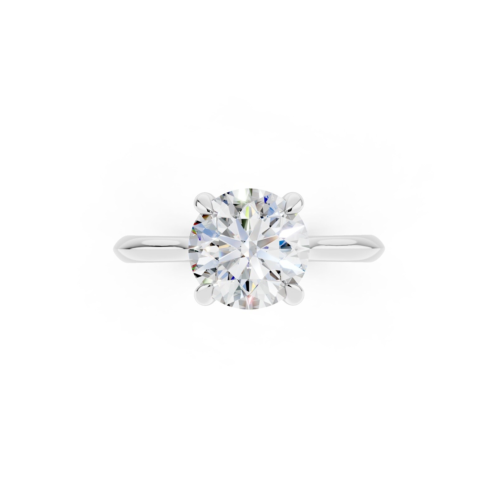 WOS Platinum 1.50cttw Diamond Solitaire Engagement Ring - Ring Size 4.5