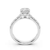 WOS Platinum 1.00cttw Diamond Cushion Cut Engagement Ring