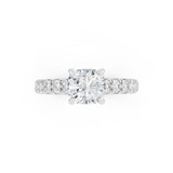 WOS Platinum 1.00cttw Diamond Cushion Cut Engagement Ring