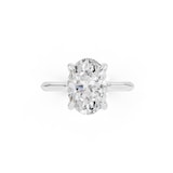 WOS Platinum 2.00cttw Diamond Oval Cut Solitaire Engagement Ring
