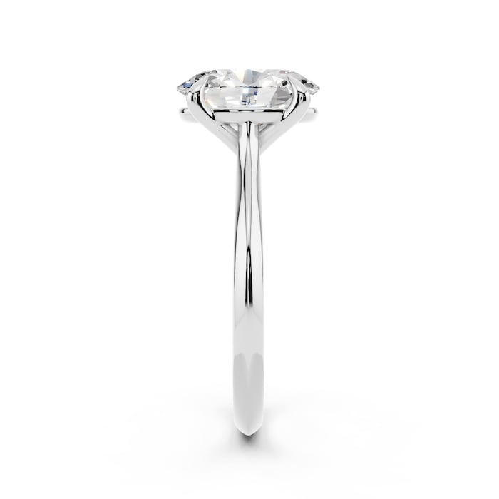 WOS Platinum 2.00cttw Diamond Oval Cut Solitaire Engagement Ring