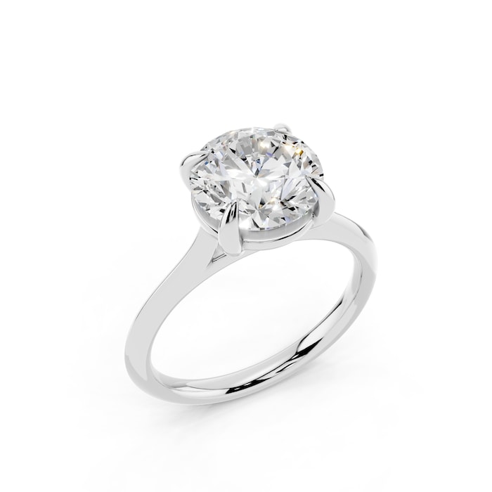 WOS Platinum 2.50cttw Diamond Solitaire Engagement Ring - Ring Size 7.5
