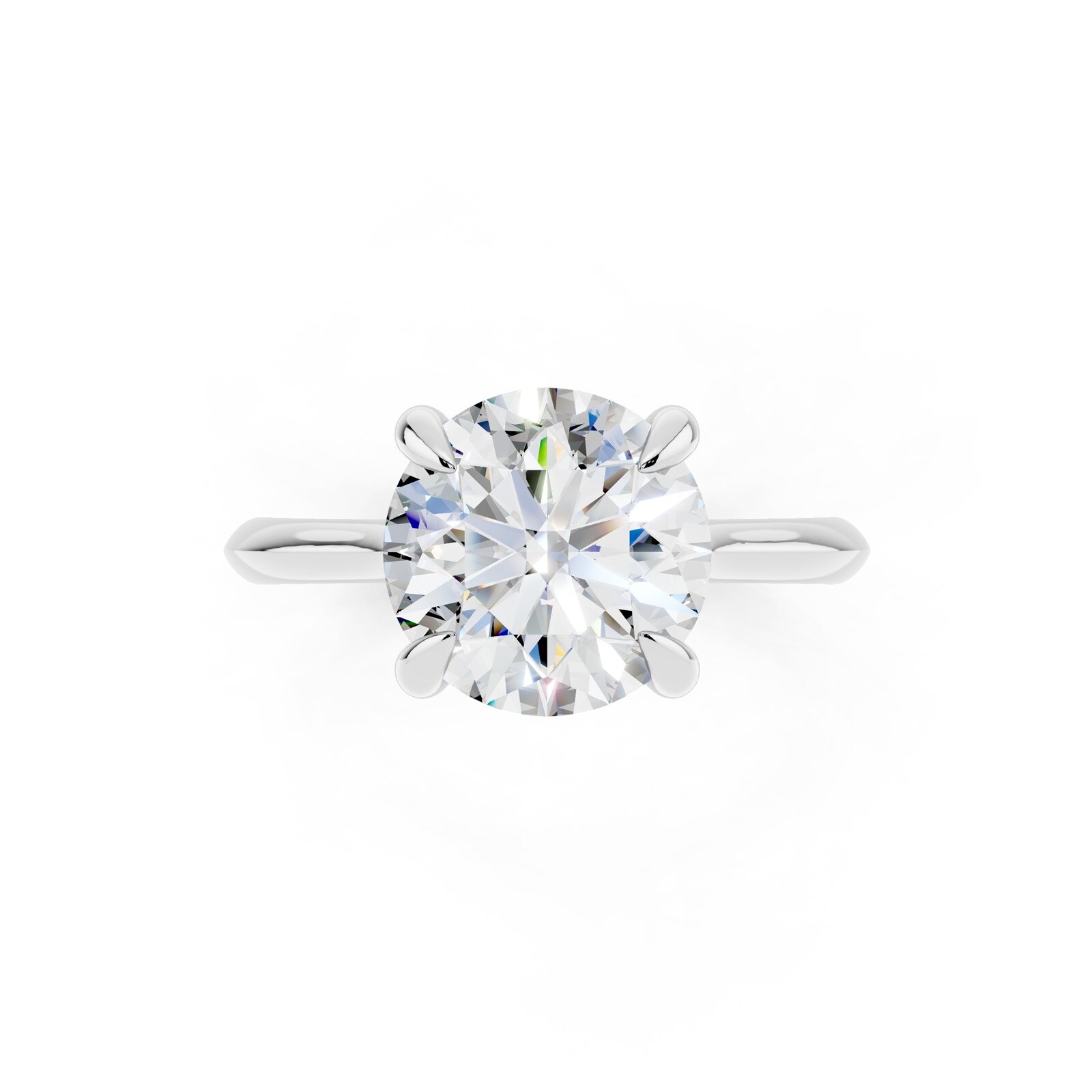 WOS Platinum 2.50cttw Diamond Solitaire Engagement Ring - Ring Size 7.5