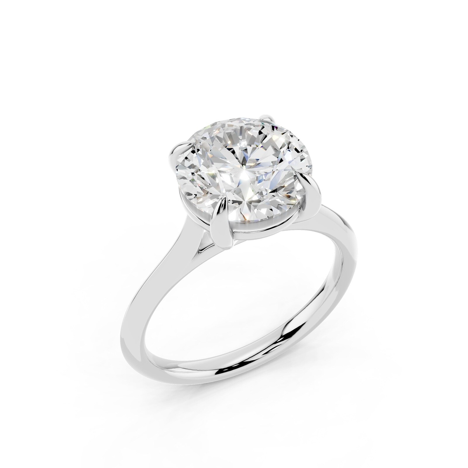 WOS Platinum 4.00cttw Diamond Solitaire Engagement Ring