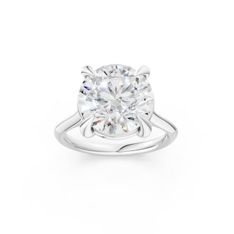 WOS Platinum 5.00cttw Diamond Solitaire Engagement Ring