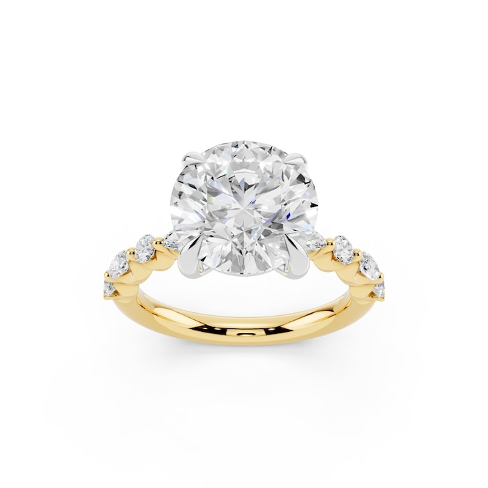 WOS 18K Yellow Gold 3.00cttw Diamond Mixed Cut Engagement Ring