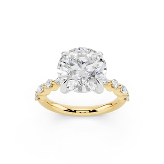 WOS 18K Yellow Gold 3.00cttw Diamond Mixed Cut Engagement Ring