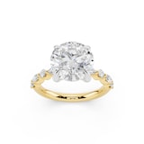 WOS 18K Yellow Gold 3.00cttw Diamond Mixed Cut Engagement Ring