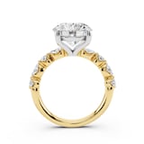 WOS 18K Yellow Gold 3.00cttw Diamond Mixed Cut Engagement Ring