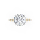 WOS 18K Yellow Gold 3.00cttw Diamond Mixed Cut Engagement Ring