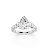 WOS Platinum 2.50cttw Diamond Pear Cut Engagement Ring - Ring Size 4