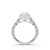 WOS Platinum 2.50cttw Diamond Pear Cut Engagement Ring - Ring Size 4