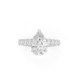 WOS Platinum 2.50cttw Diamond Pear Cut Engagement Ring - Ring Size 4