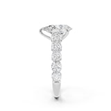 WOS Platinum 2.50cttw Diamond Pear Cut Engagement Ring - Ring Size 4