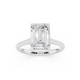 WOS Platinum 2.50cttw Diamond Emerald Cut Solitaire Engagement Ring