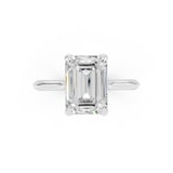 WOS Platinum 2.50cttw Diamond Emerald Cut Solitaire Engagement Ring