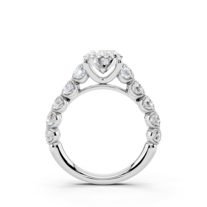 WOS Platinum 2.50cttw Diamond Oval Cut Engagement Ring