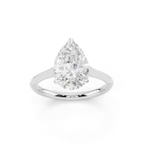 WOS Platinum 2.00cttw Diamond Pear Cut Solitaire Engagement Ring