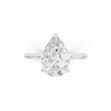 WOS Platinum 2.00cttw Diamond Pear Cut Solitaire Engagement Ring