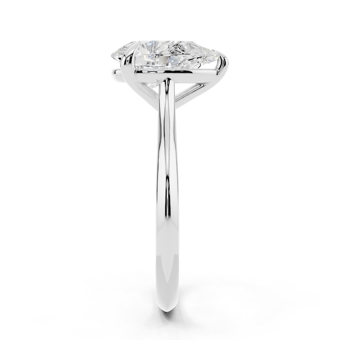 WOS Platinum 2.00cttw Diamond Pear Cut Solitaire Engagement Ring