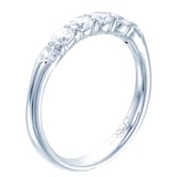 JB Star Platinum 0.70cttw 6 Stone Diamond Band -Ring Size 6.5