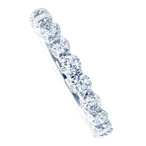 JB Star Platinum 1.60cttw 13 Stone Diamond Band -Ring Size 6.5
