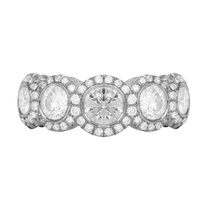 Mappin & Webb Platinum 1.76ct Bezel Eternity Ring - Ring Size M