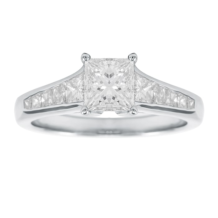 Mappin & Webb Platinum 1.84ct Princess Cut Engagement Ring - Size M